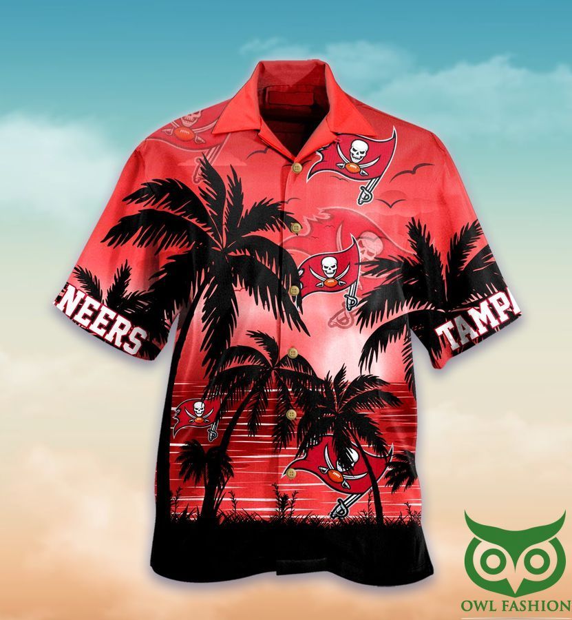 Tampa Bay Buccaneers NFL Palm Sunset Hawaiian Shirt