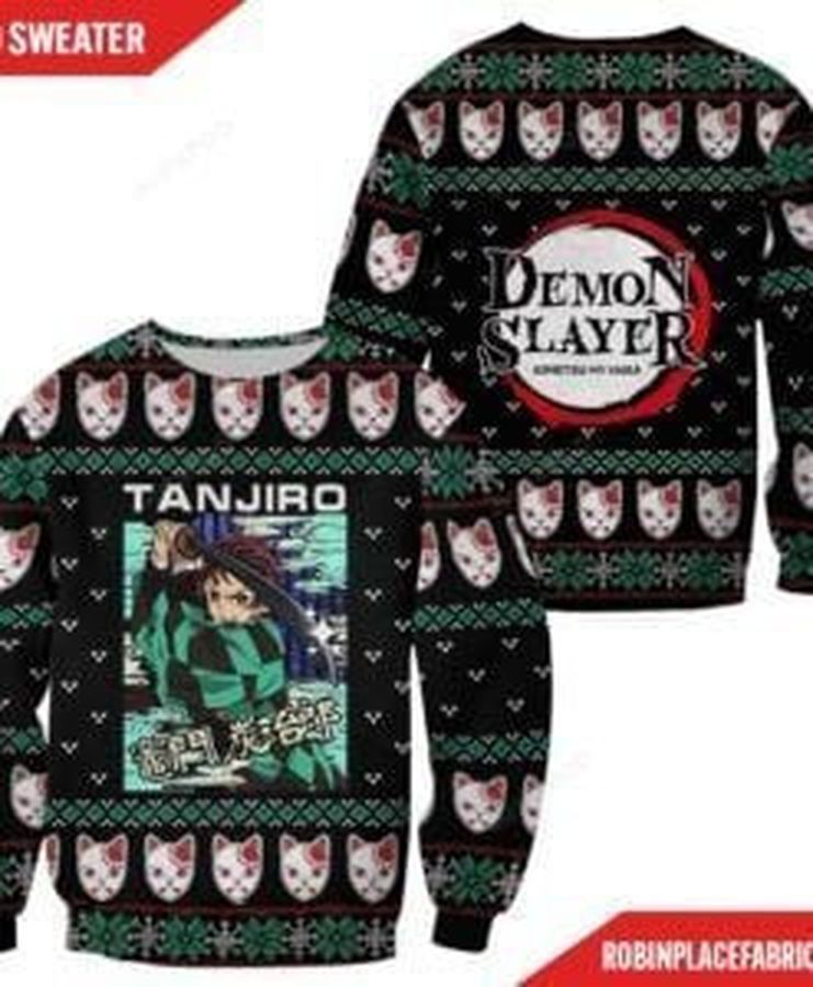 Tanjiro Kamado Demon Slayer Anime Ugly Christmas Sweater Ugly Sweater
