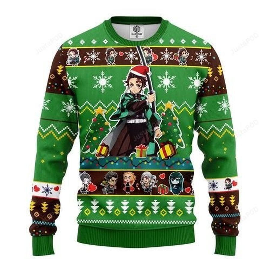 Tanjiro Kamado Demon Slayer For Anime Lovers Ugly Christmas Sweater