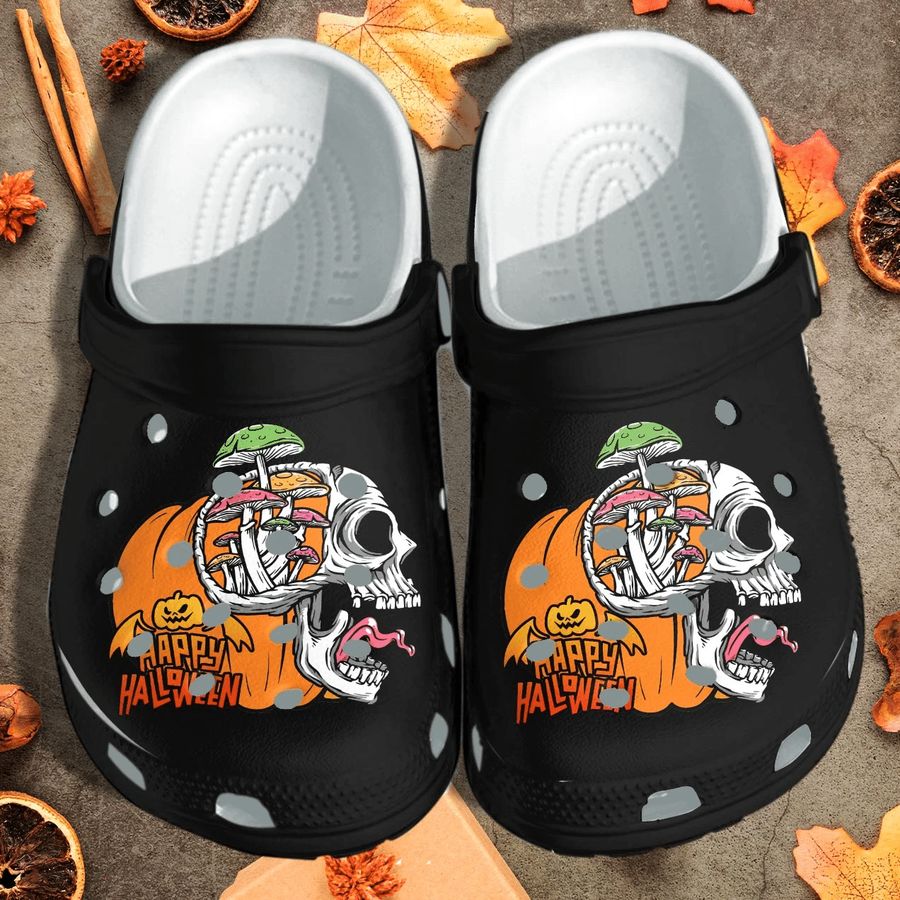 Tattoo Skull Pumpkin Weed Funny High Shoes Clog - Happy Halloween Crocs Crocband Clog Birthday Gift For Man Women