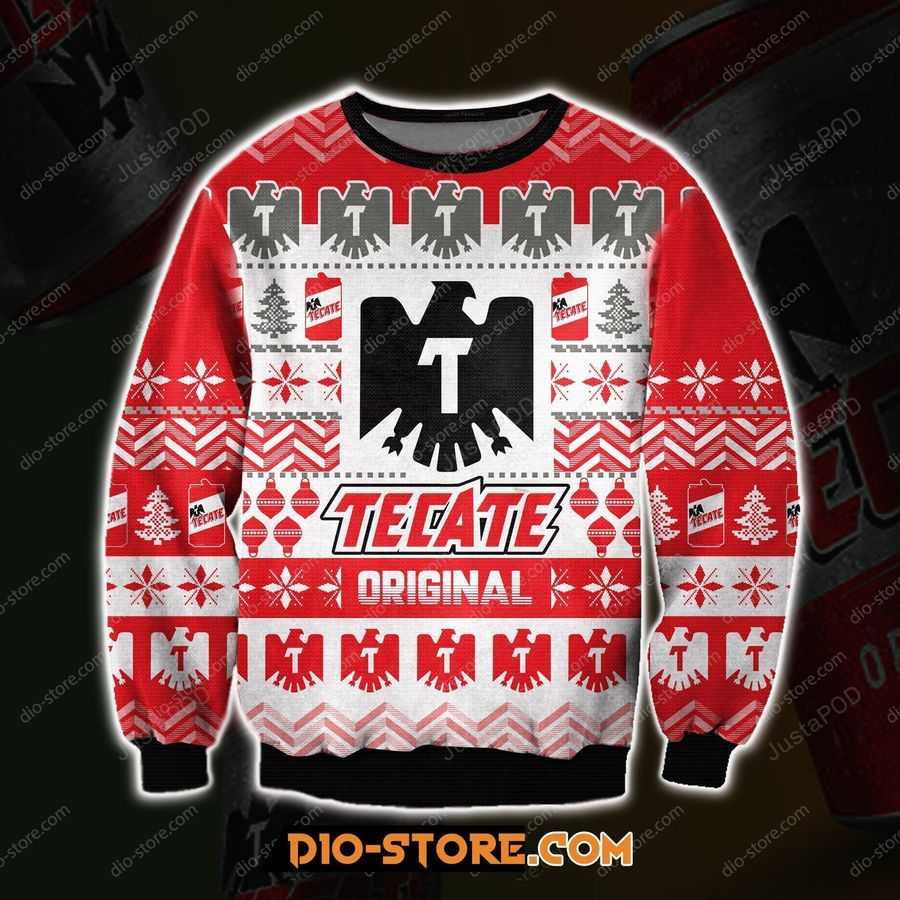 Tecate Beer Ugly Christmas Sweater All Over Print Sweatshirt Ugly