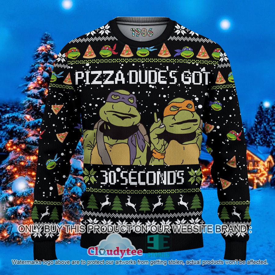 Teenage Mutant Ninja Pizza Dude's Got 30 Seconds Christmas All Over Printed Shirt, hoodie – LIMITED EDITION