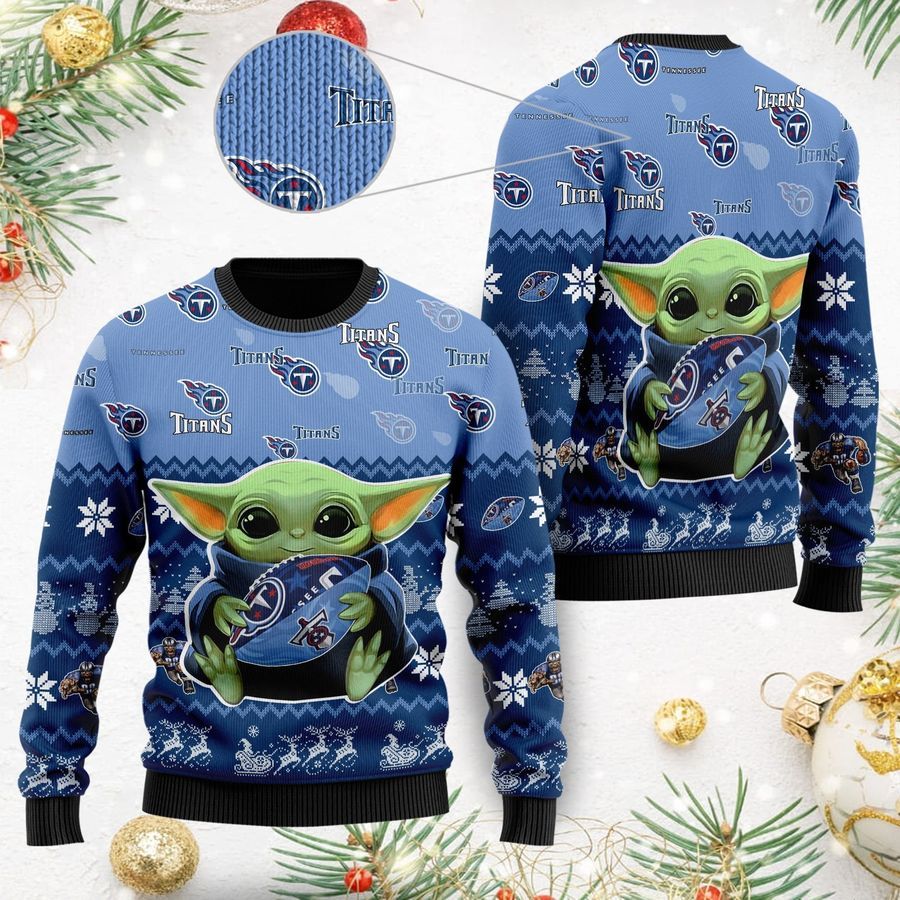Tennessee Titans Baby Yoda Ugly Christmas Sweater Ugly Sweater Christmas