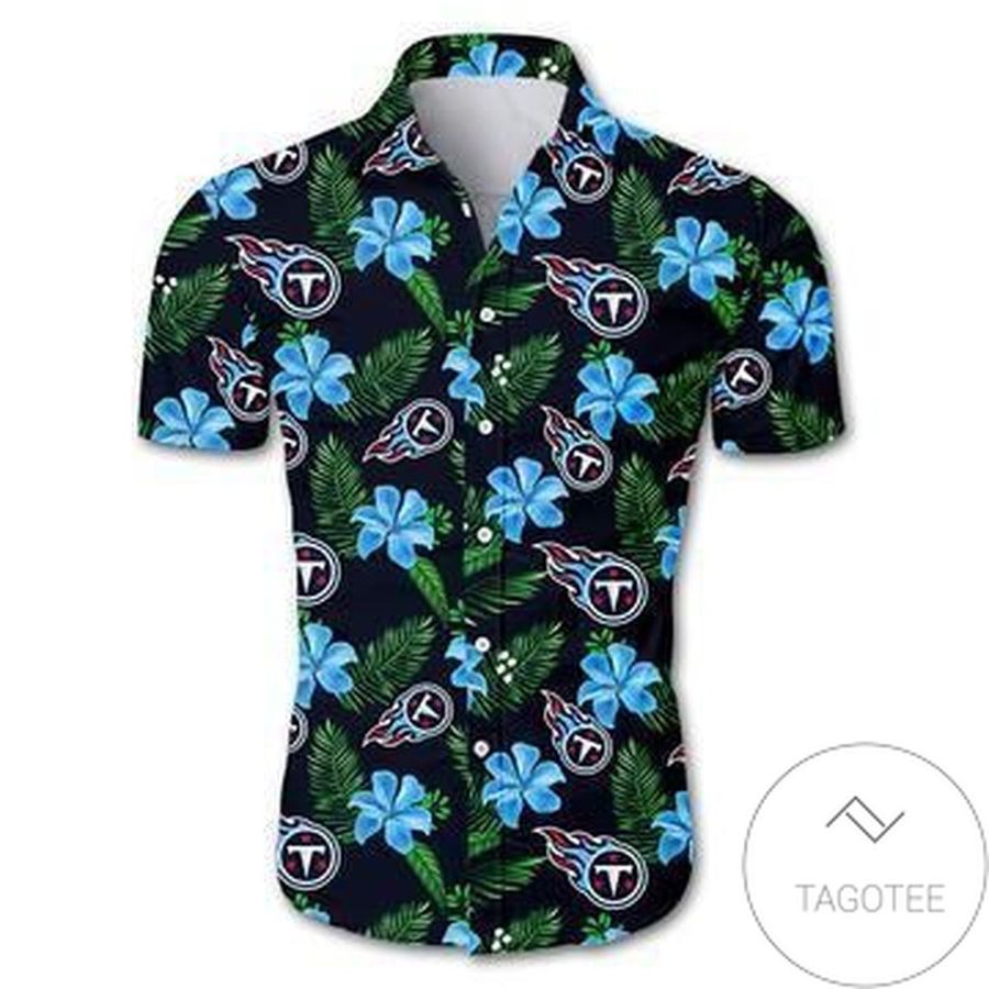 Tennessee Titans Hawaiian 3d Shirt Floral Button Up Slim Fit Body