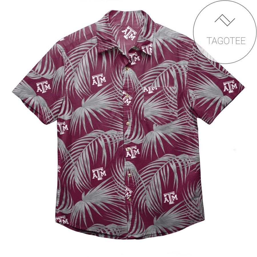 Texas Am Aggies Mens Hawaiian Button Up Shirt