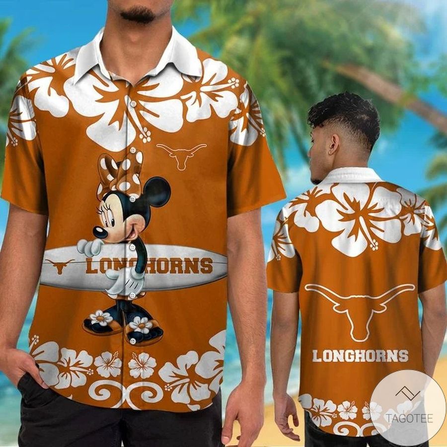 Texas Longhorns 038; Minnie Mouse Hawaiian Shirt