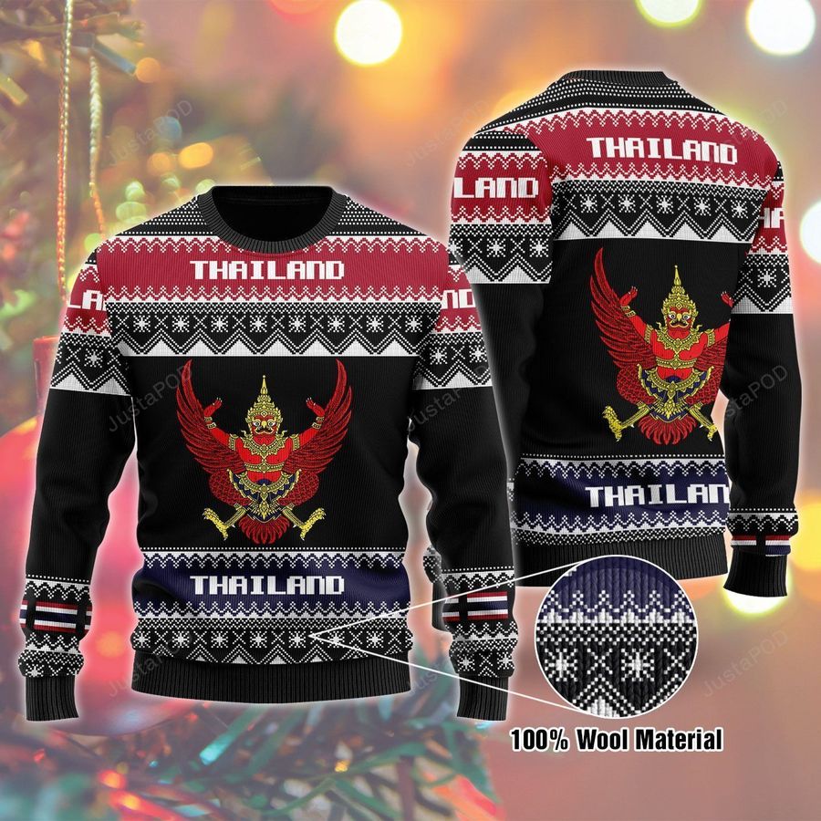 Thailand Ugly Christmas Sweater, All Over Print Sweatshirt, Ugly Sweater, Christmas Sweaters, Hoodie, Sweater