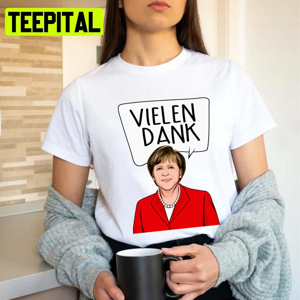 Thank You Vielen Dank Angela Merkel German Political Unisex T-Shirt