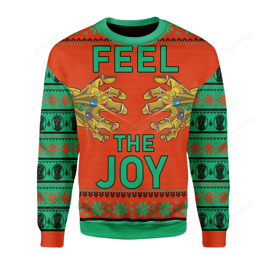 Thanos Feel The Joy Ugly Christmas Sweater All Over Print.png