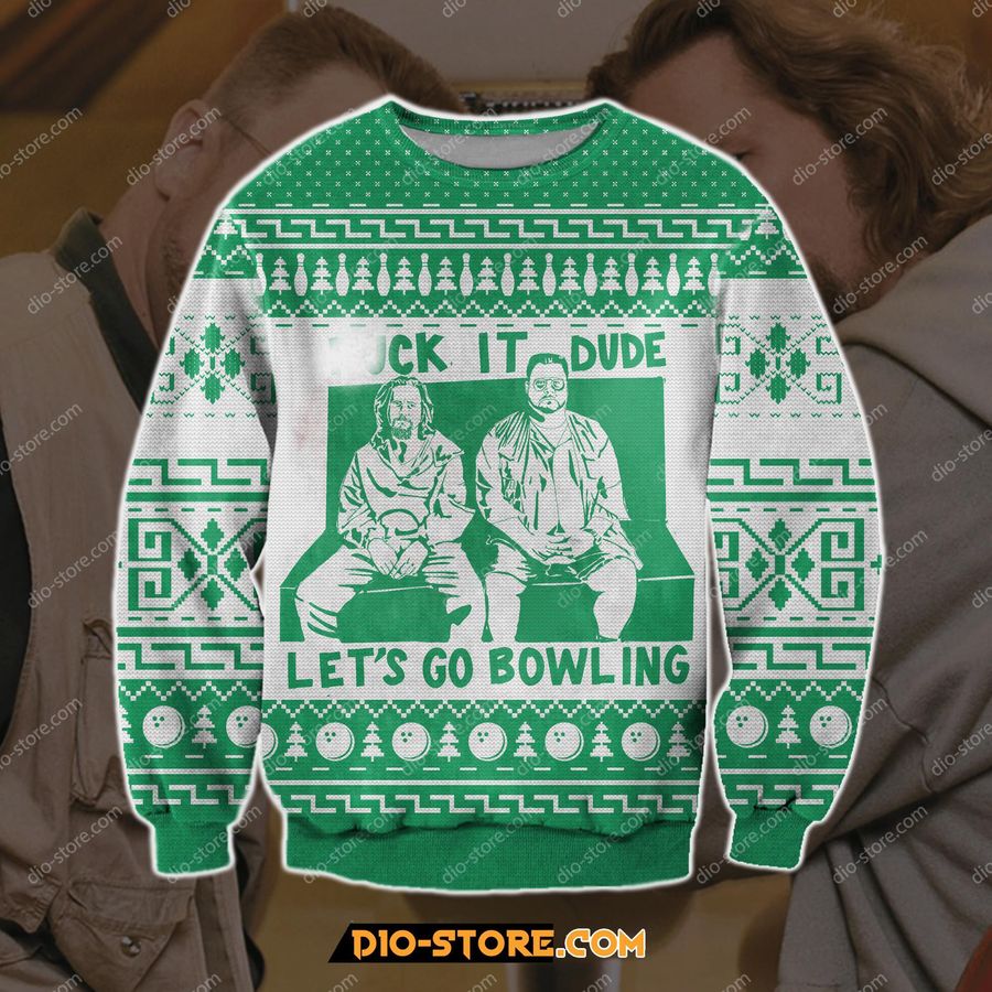 The Big Lebowski 3D Print Ugly Christmas Sweater Hoodie All Over Printed Cint10093, All Over Print, 3D Tshirt, Hoodie, Sweatshirt, Long Sleeve