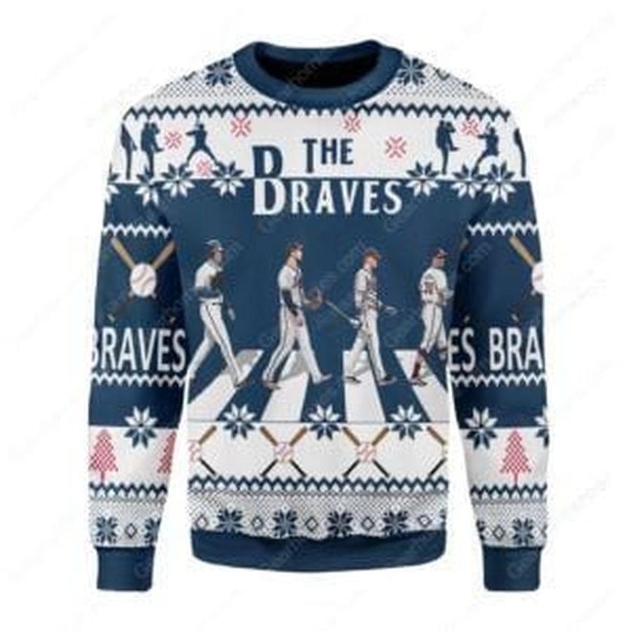 The Braves Walking Abbey Road Ugly Christmas Sweater, All Over Print Sweatshirt, Ugly Sweater, Christmas Sweaters, Hoodie, Sweater