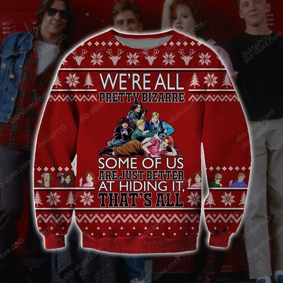 The Breakfast Club Knitting Pattern 3d Print Ugly Christmas Sweater