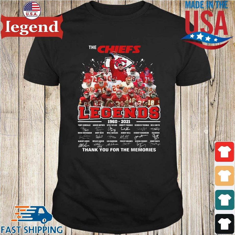 The Chiefs legends 1960-2021 thank you for the memories signatures shirt