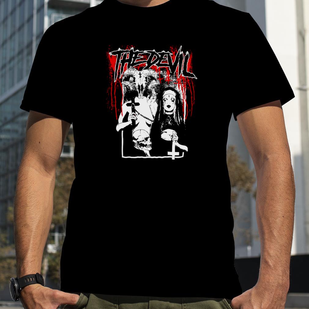 The Devil The Nun Satan Skull Horror shirt
