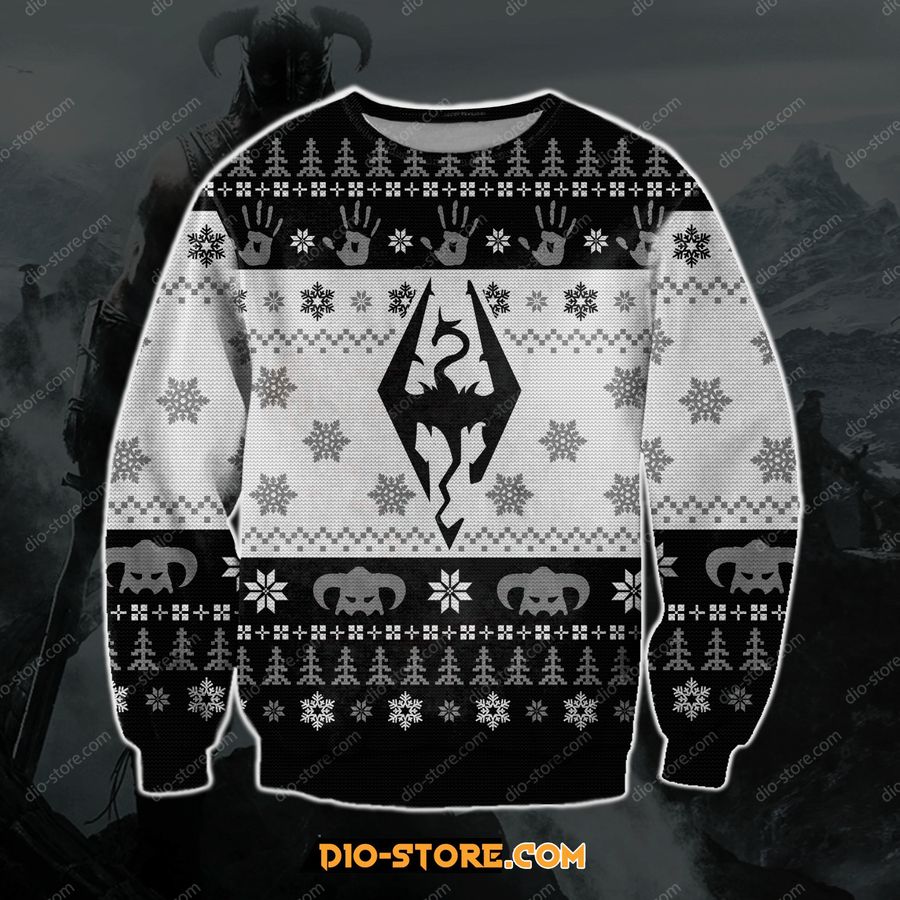 The Elder Scrolls V Skyrim For Unisex Ugly Christmas Sweater, All Over Print Sweatshirt, Ugly Sweater, Christmas Sweaters, Hoodie, Sweater