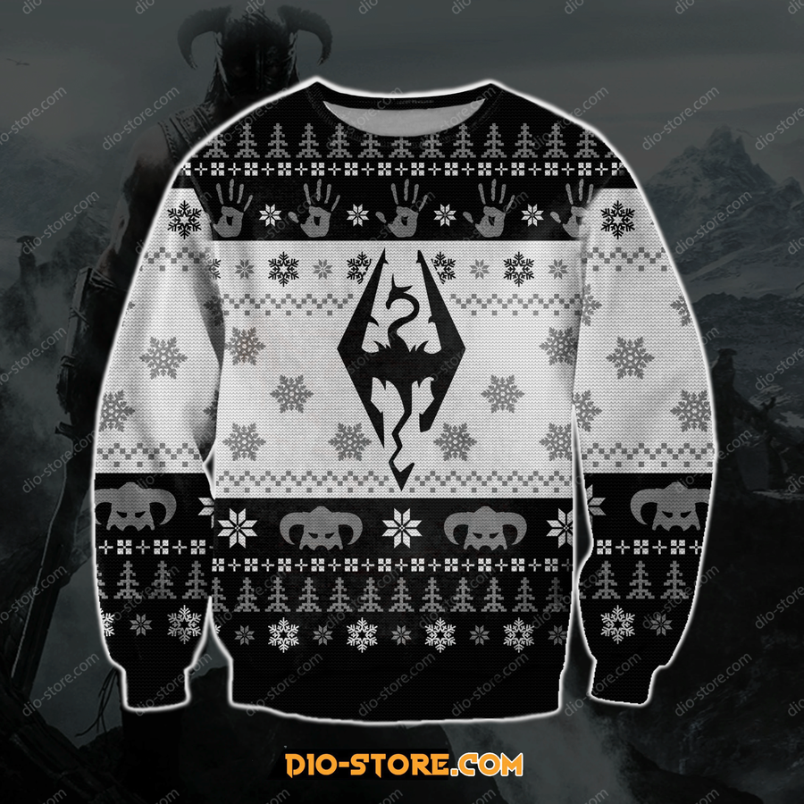 The Elder Scrolls V Skyrim For Unisex Ugly Christmas Sweater.png
