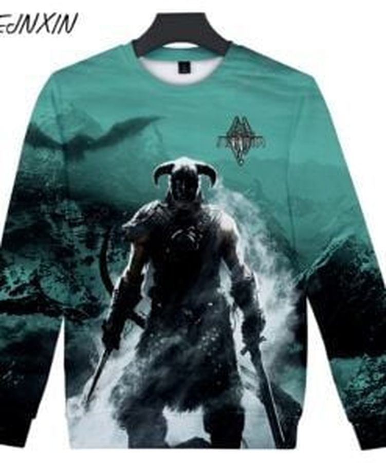 The Elder Scrolls V Skyrim Ugly Christmas Sweater, All Over Print Sweatshirt, Ugly Sweater, Christmas Sweaters, Hoodie, Sweater