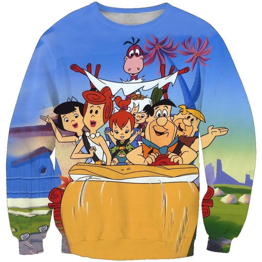 The FlintstonesUgly Christmas Sweater All Over Print Sweatshirt Ugly Sweater