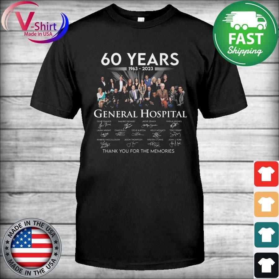 The General Hospital 60 years 1963 2023 thank you for the memories signatures shirt