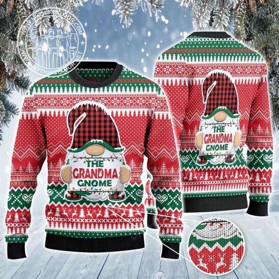 The Grandma Gnome Christmas Gift Ugly Sweater