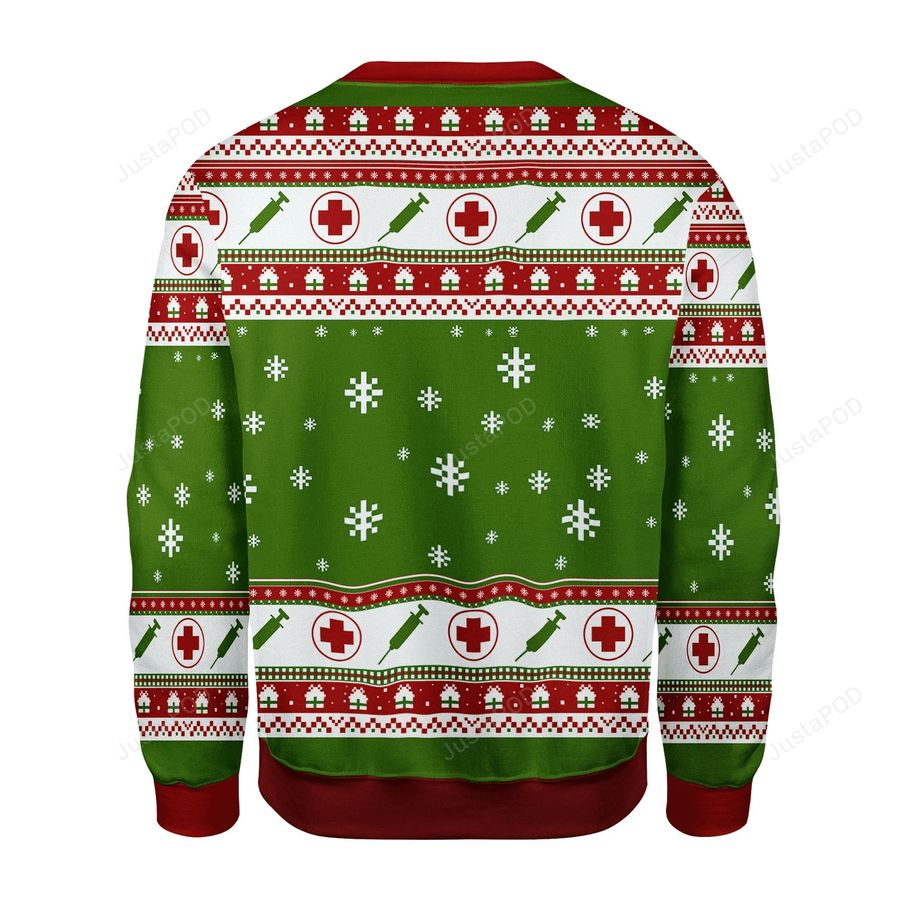 The Grinch Nurse Ugly Christmas Sweater All Over Print Sweatshirt