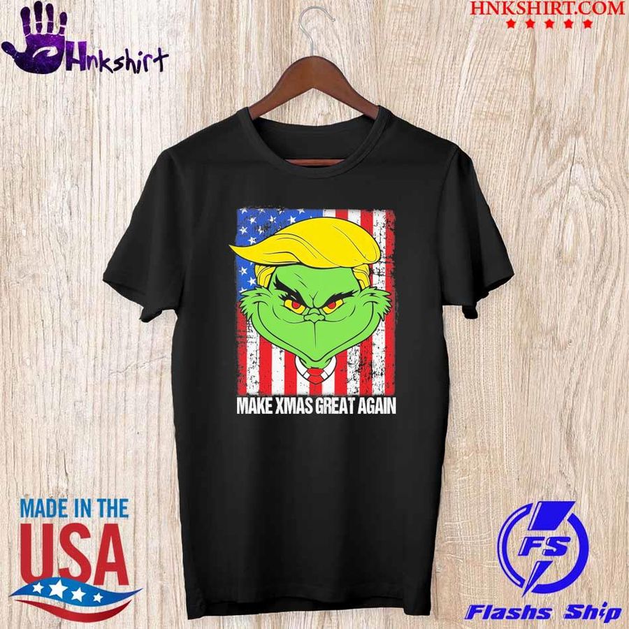 The Grinch Trump Make Xmas great again American flag shirt