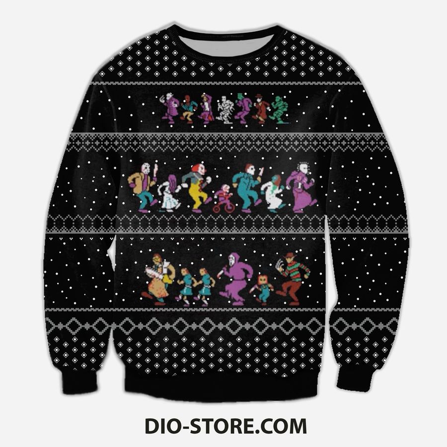 The Horror Christmas Vacation Knitting Pattern 3D Print Ugly Sweater Hoodie All Over Printed Cint10505, All Over Print, 3D Tshirt, Hoodie, Sweatshirt