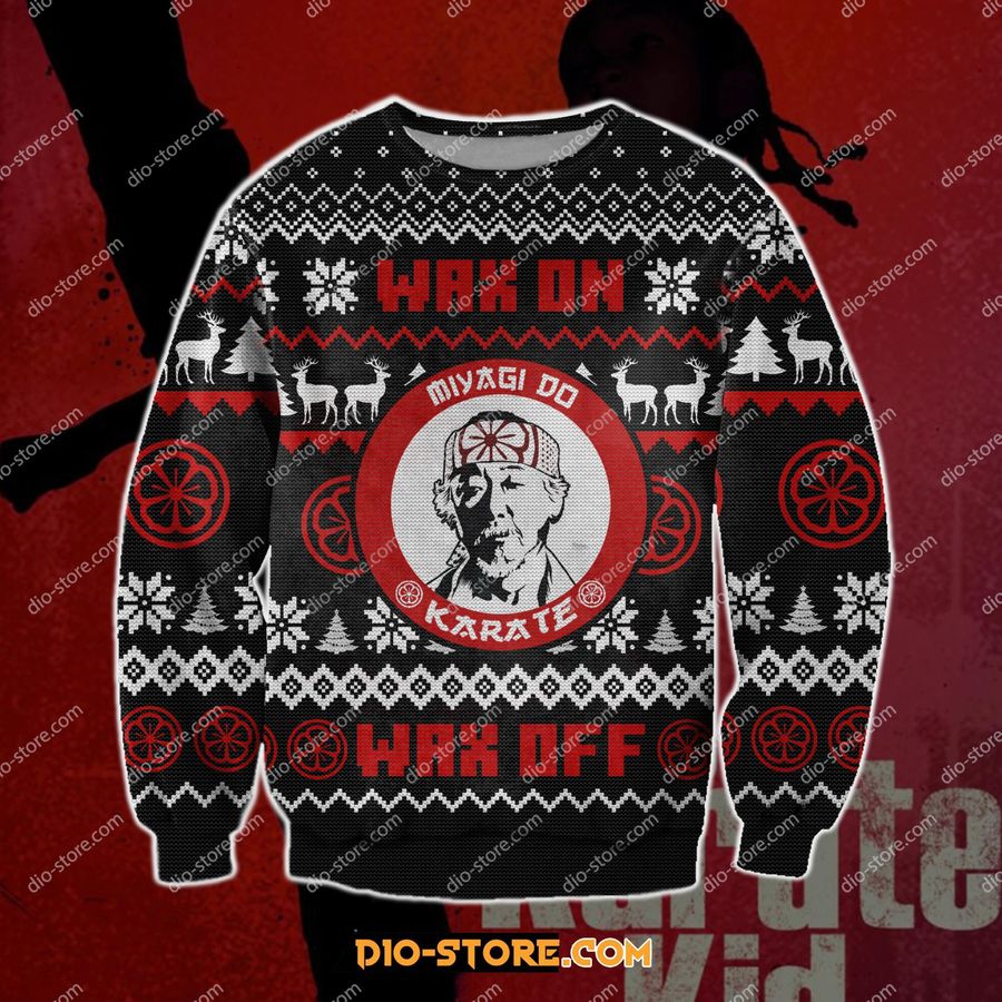 The Karate Kid 3D Print Knitting Pattern Ugly Xmas Sweater Hoodie All Over Printed Cint10125, All Over Print, 3D Tshirt, Hoodie, Sweatshirt