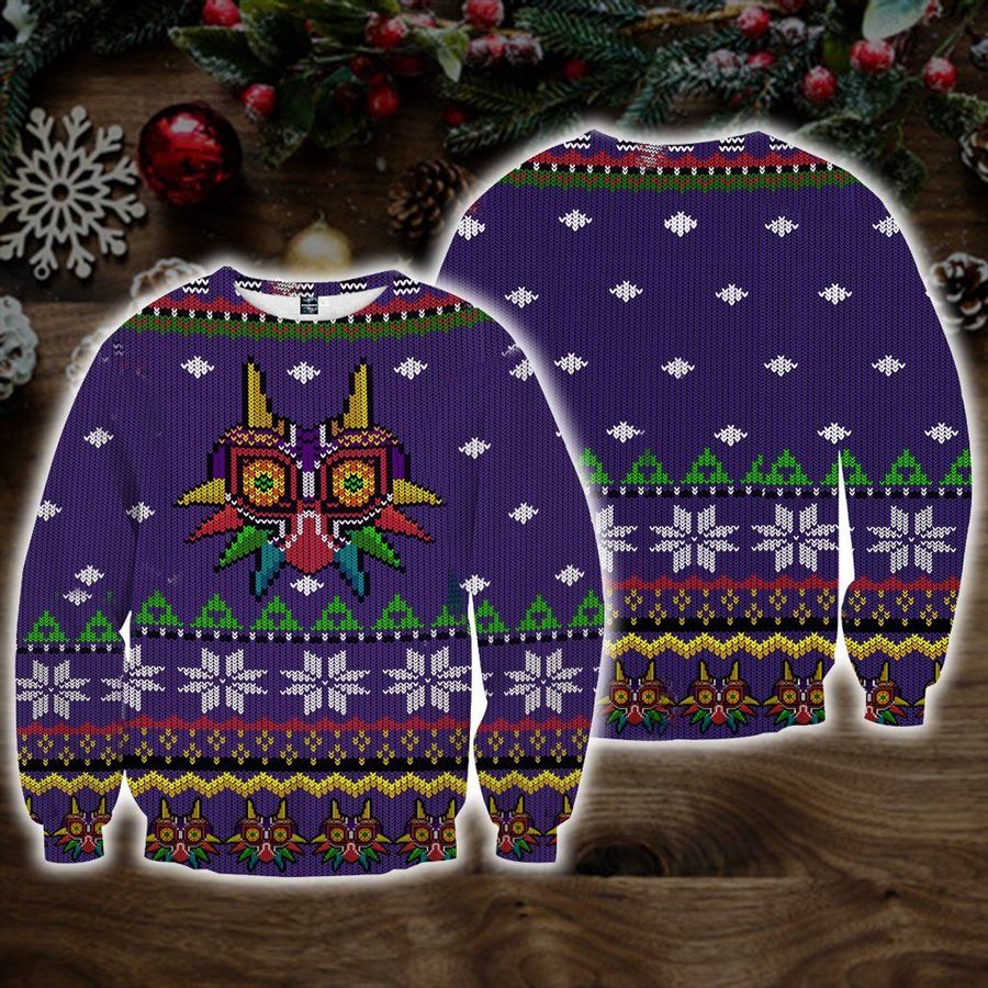 The Legend Of Zelda Majora's Mask For Unisex Ugly Christmas Sweater, All Over Print Sweatshirt, Ugly Sweater, Christmas Sweaters, Hoodie, Sweater