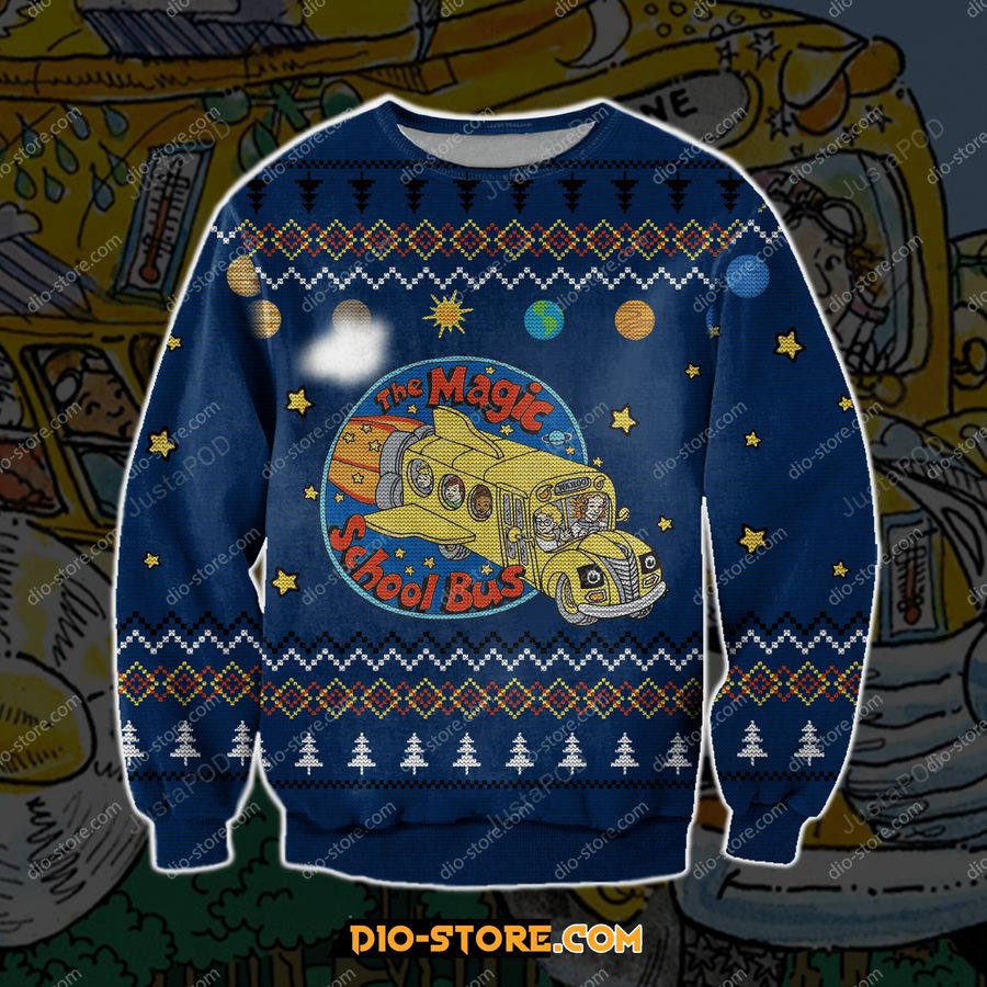The Magic School Bus Ugly Christmas Sweater All Over Print