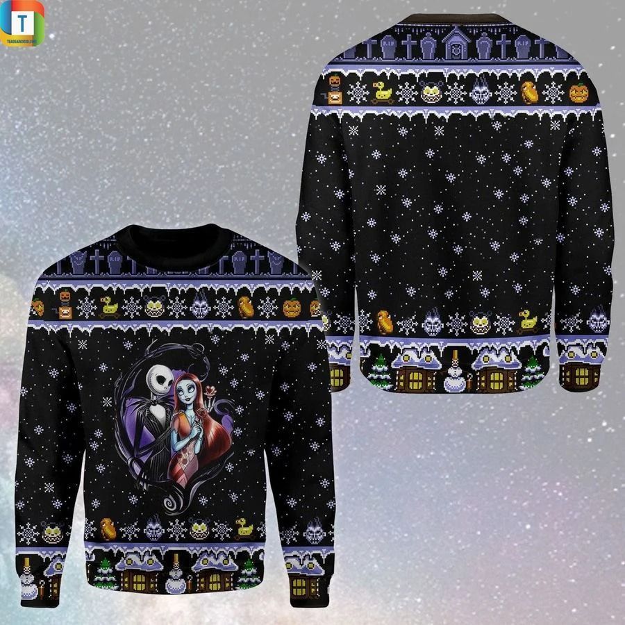 The nightmare jack and sally ugly sweater Ugly Sweater Christmas