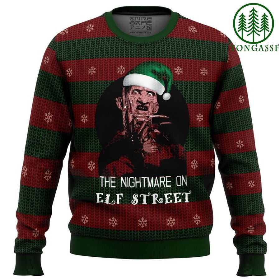 The Nightmare On Elf Street Freddy Krueger Ugly Christmas Sweater