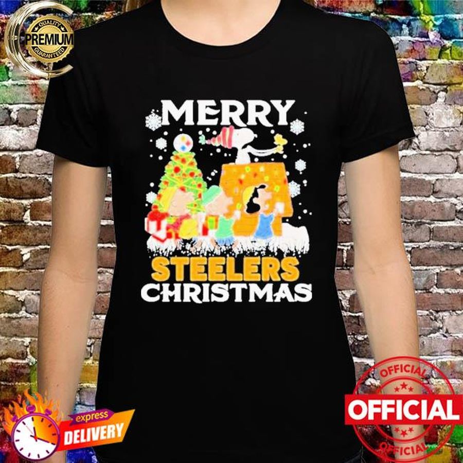 The Peanuts Snoopy and friend merry Steelers christmas 2021 shirt