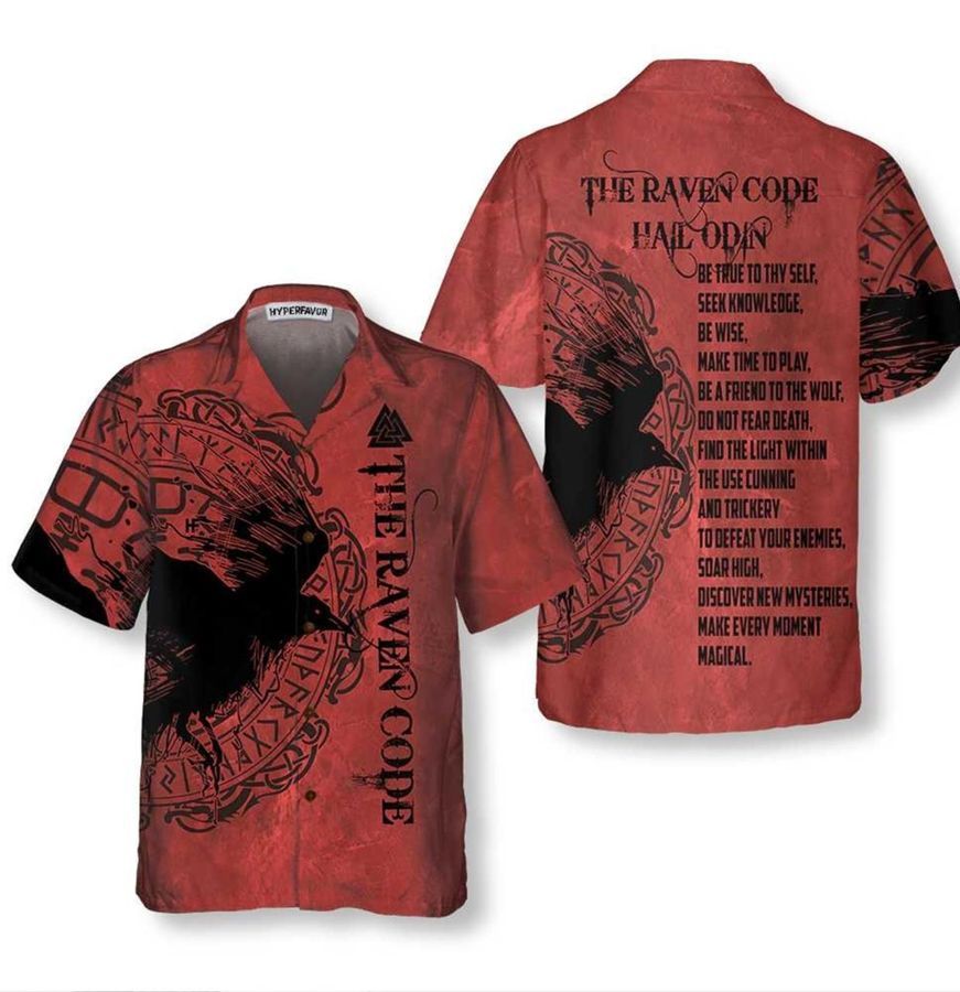 The Raven Code Hail Odin Hawaiian Shirt