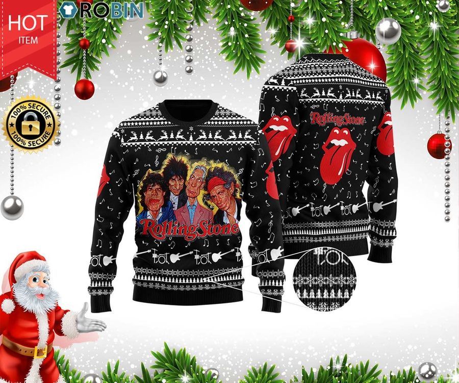 The Rolling Stones Ugly Christmas Sweater All Over Print Sweatshirt
