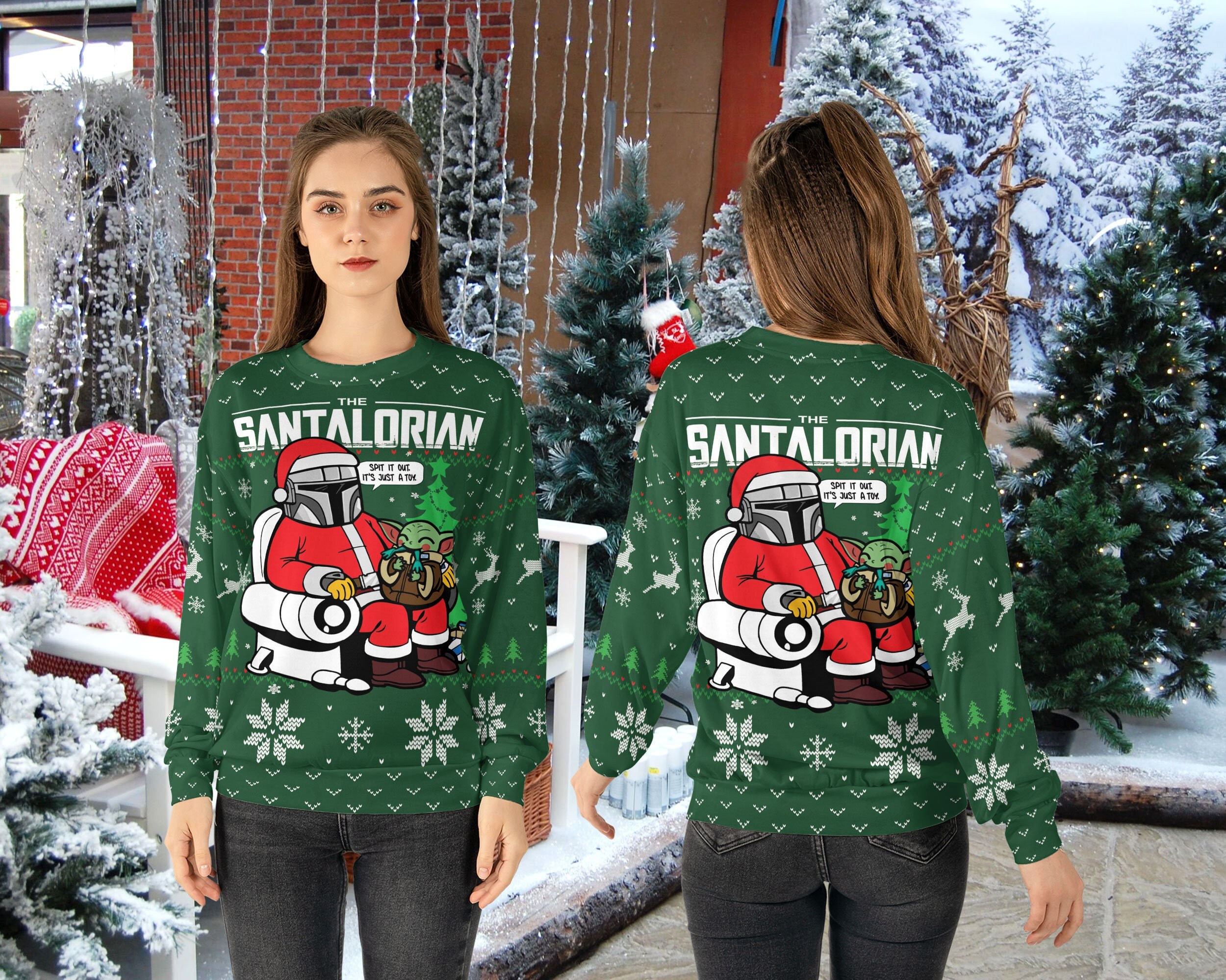 The Santalorian Star Wars Ugly Personalized Aldult Kid Holiday Christmas Happy Xmas Wool Knitted Sweater