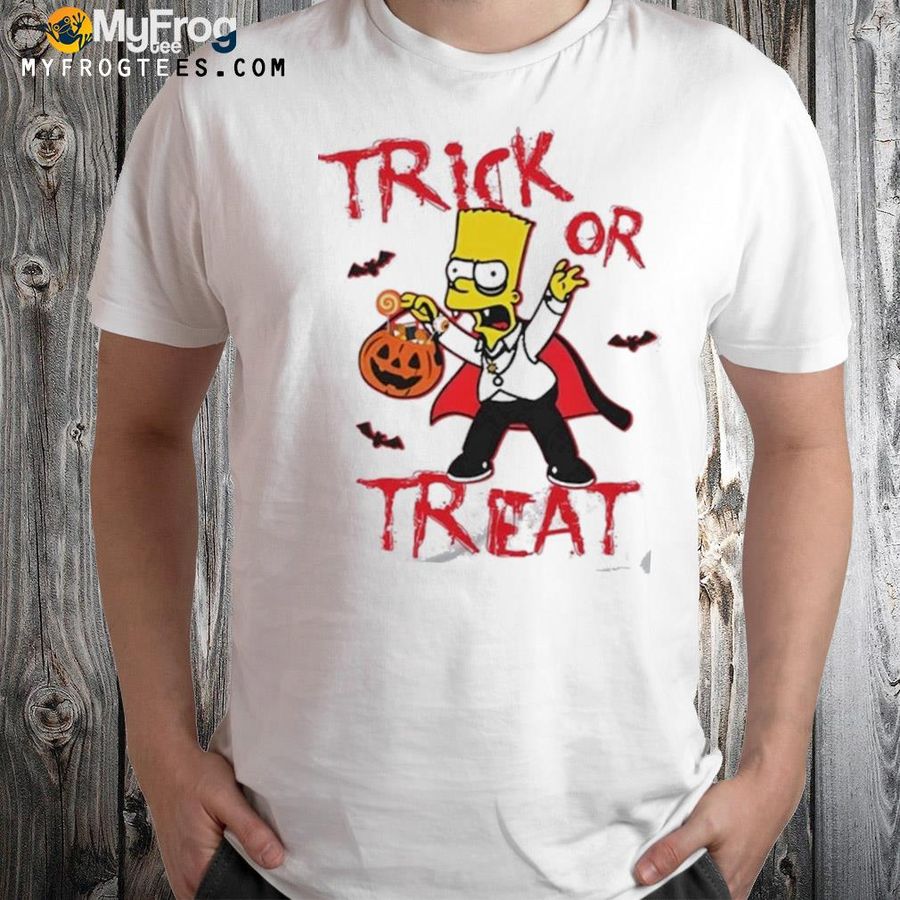 The Simpsons trick or treat bart simpson vampire horror halloween shirt