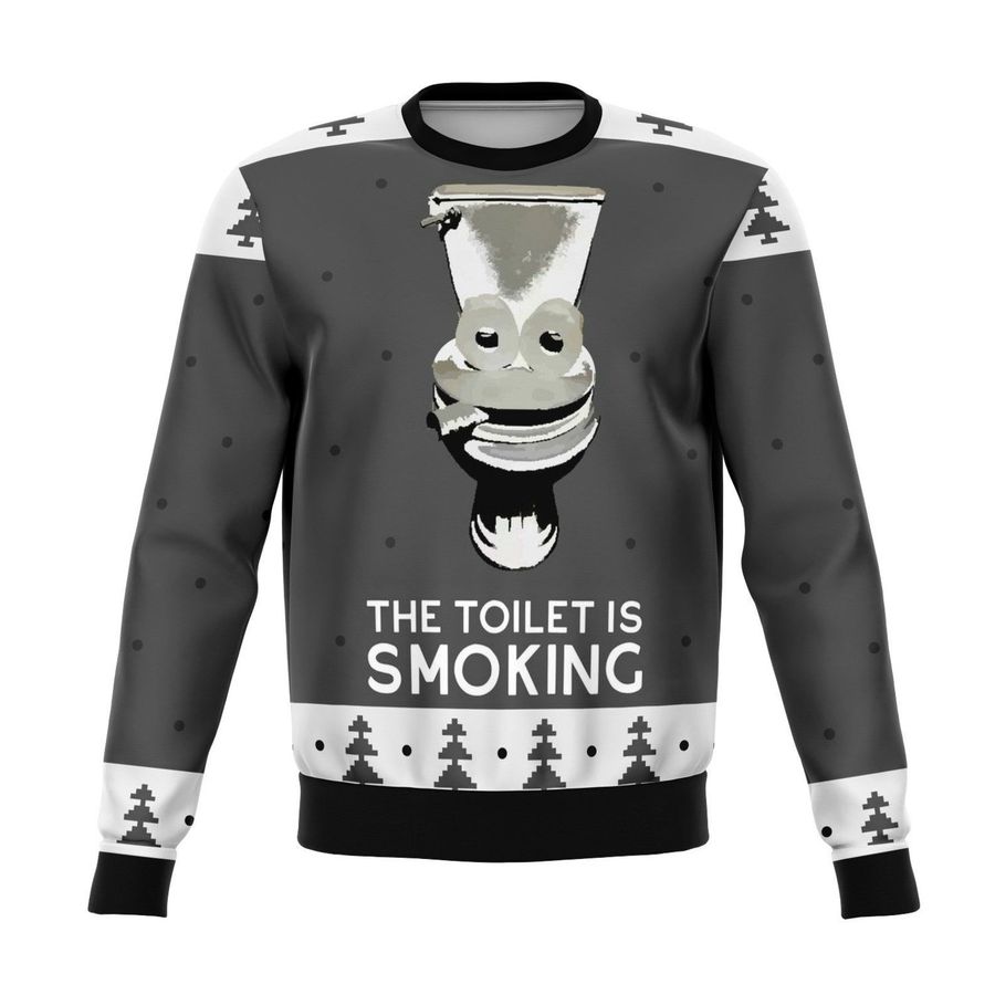 The Toilet Is Smoking Ugly Christmas Sweater, Ugly Sweater, Christmas Sweaters, Hoodie, Sweater