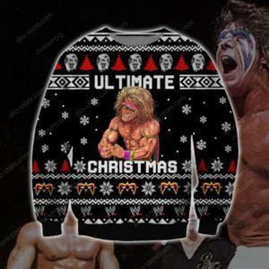 The Ultimate Warrior Knitting Ugly Christmas Sweater All Over Print