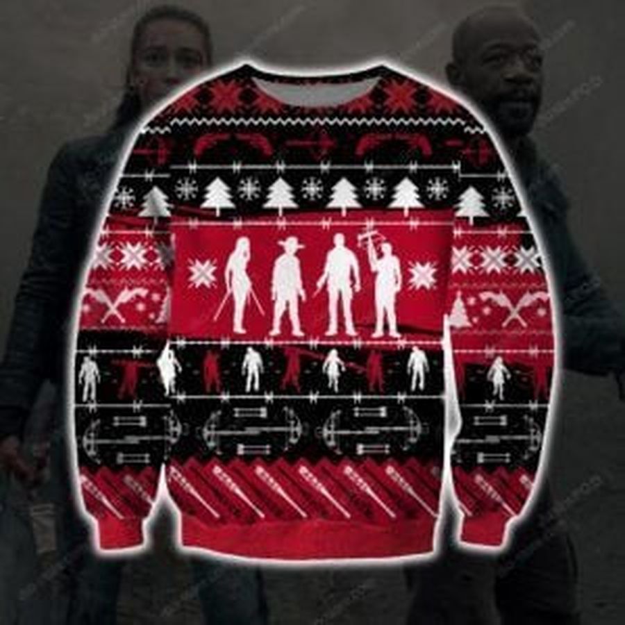 The Walking Dead Ugly Christmas Sweater All Over Print Sweatshirt