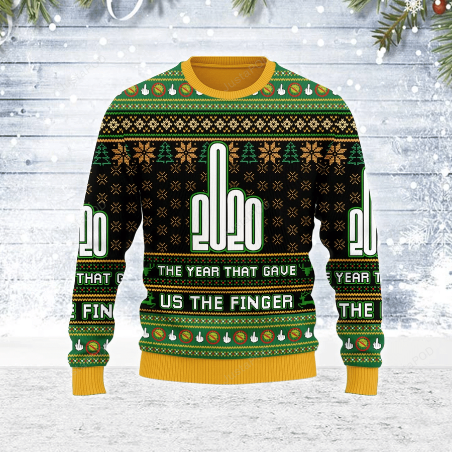 The Year That Gave Us The Finger Ugly Christmas Sweater.png