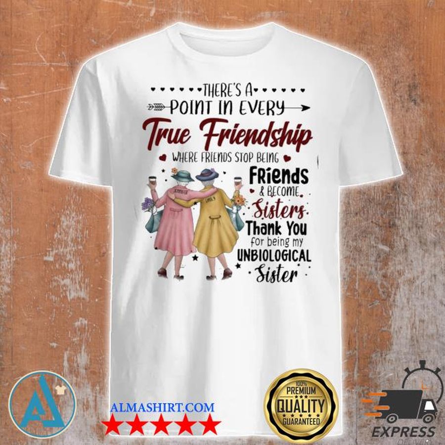 There's a point In every true friendship shirt