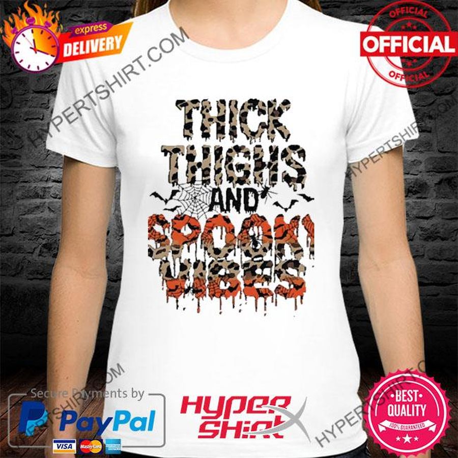 Thick Thighs And Spooky Vibes Halloween 2022 Shirt