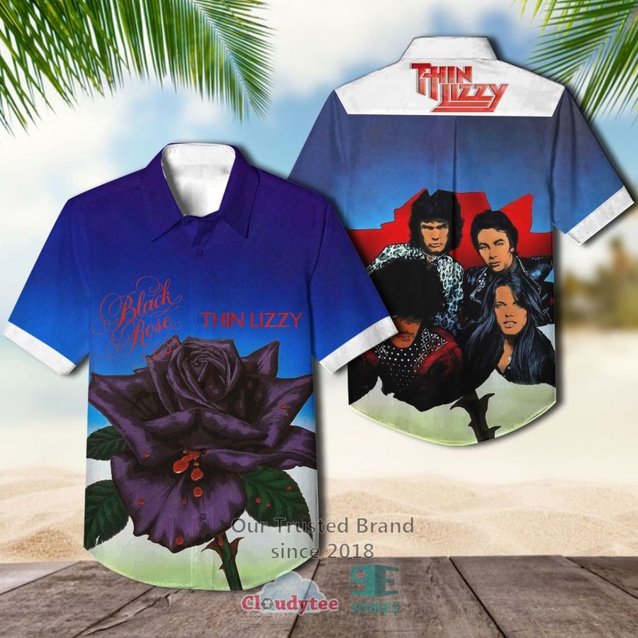 Thin Lizzy Black Rose Casual Hawaiian Shirt – LIMITED EDITION