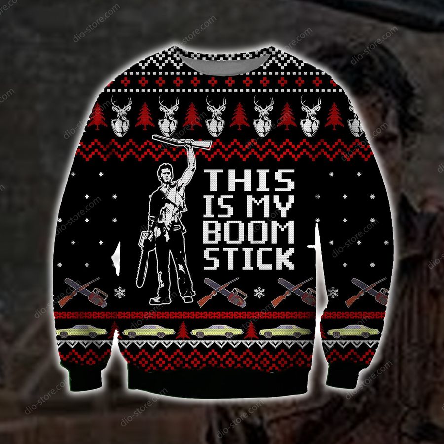 This Is My Boomstick Knitting Pattern 3D Print Ugly Christmas Sweater Hoodie All Over Printed Cint10640, All Over Print, 3D Tshirt, Hoodie, AOP shirt