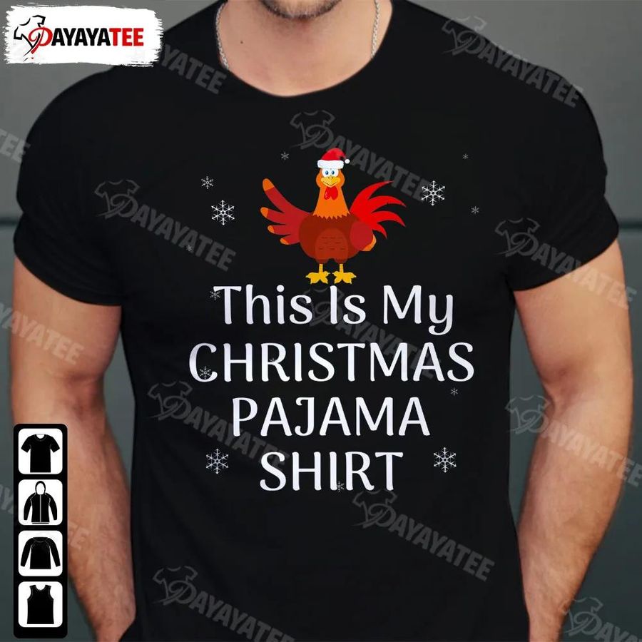 This Is My Christmas Pyjamas Premium Shirt Funny Chicken Christmas Lights