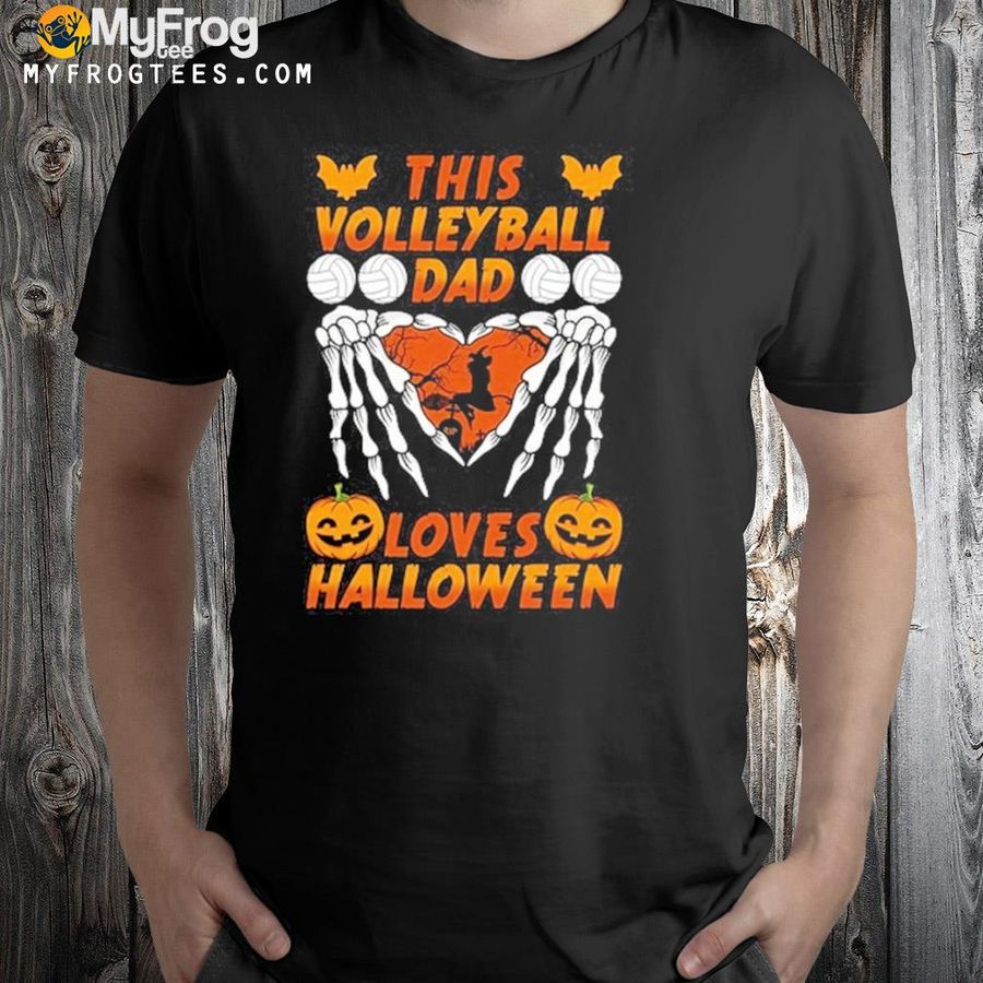 This Volleyball Dad Loves Halloween Shirt