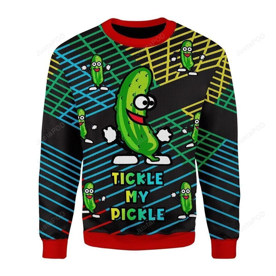 Tickle My Pickle Ugly Christmas Sweater All Over Print Sweatshirt