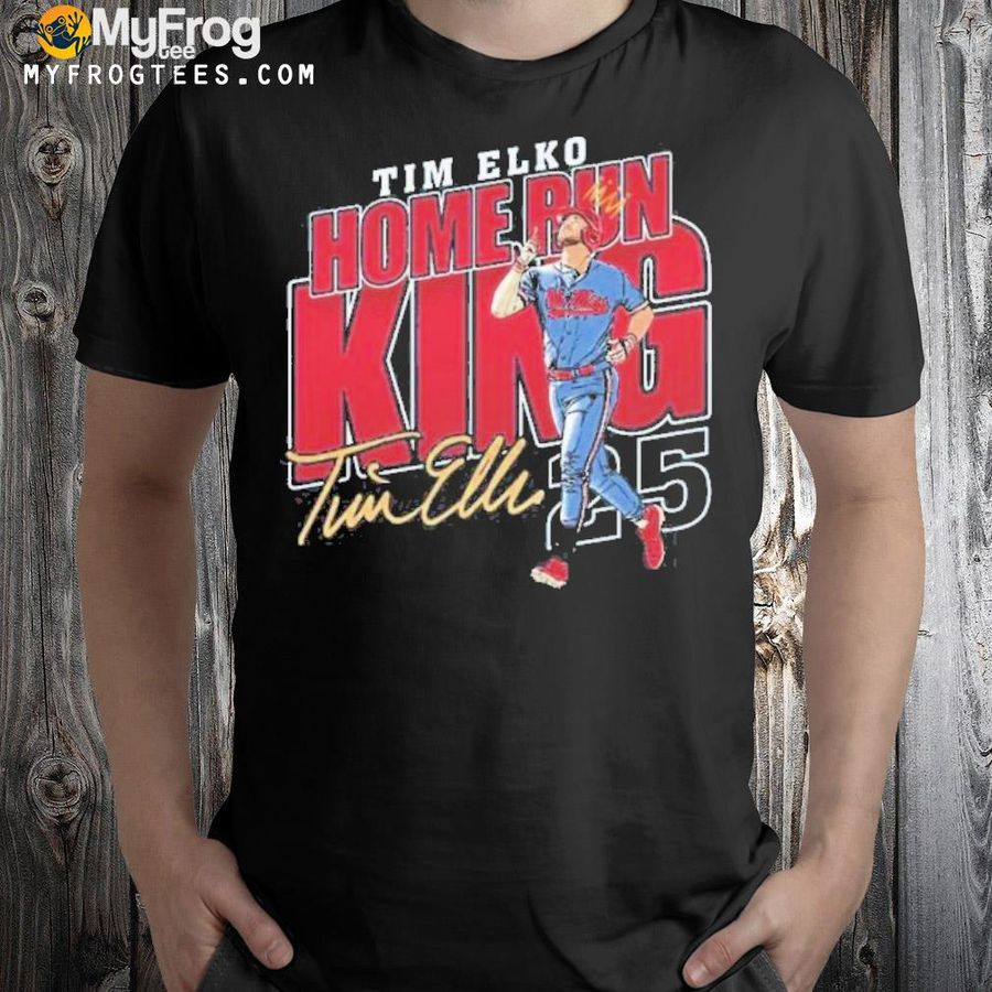 Tim elko home run king signatures shirt