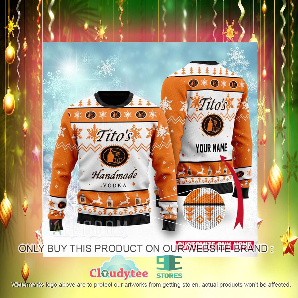 Tito's Custom Name Ugly Christmas Sweater – LIMITED EDITION
